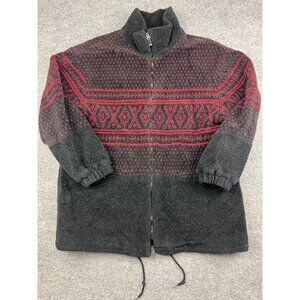 Vintage Forecaster Sport Jacket Women's Large Winter Teddy Fleece Pocket Zip Up
